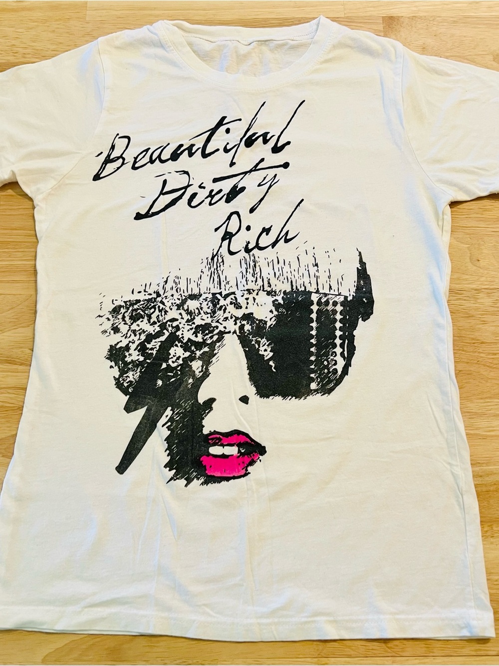 Lady Gaga Beautiful Dirty Rich cotton Concert tee. Size L